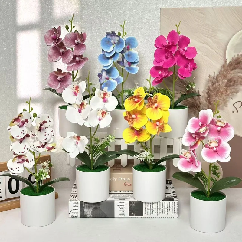 Lebensechte florale Orchideenpflanze für die Wohnkultur