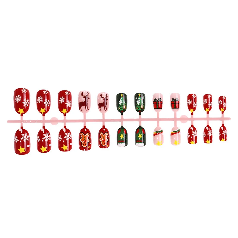 Festliches Urlaubs-Themen Press-On Nagelkunst Set Brehn