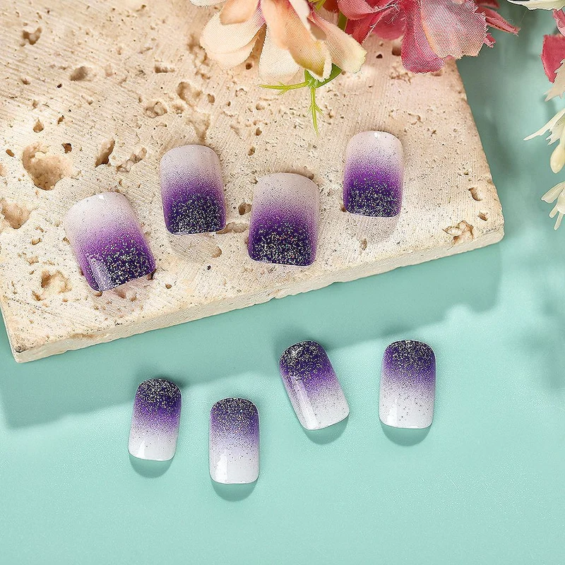 Ombre Glitter Press-On Nagelset Brehn