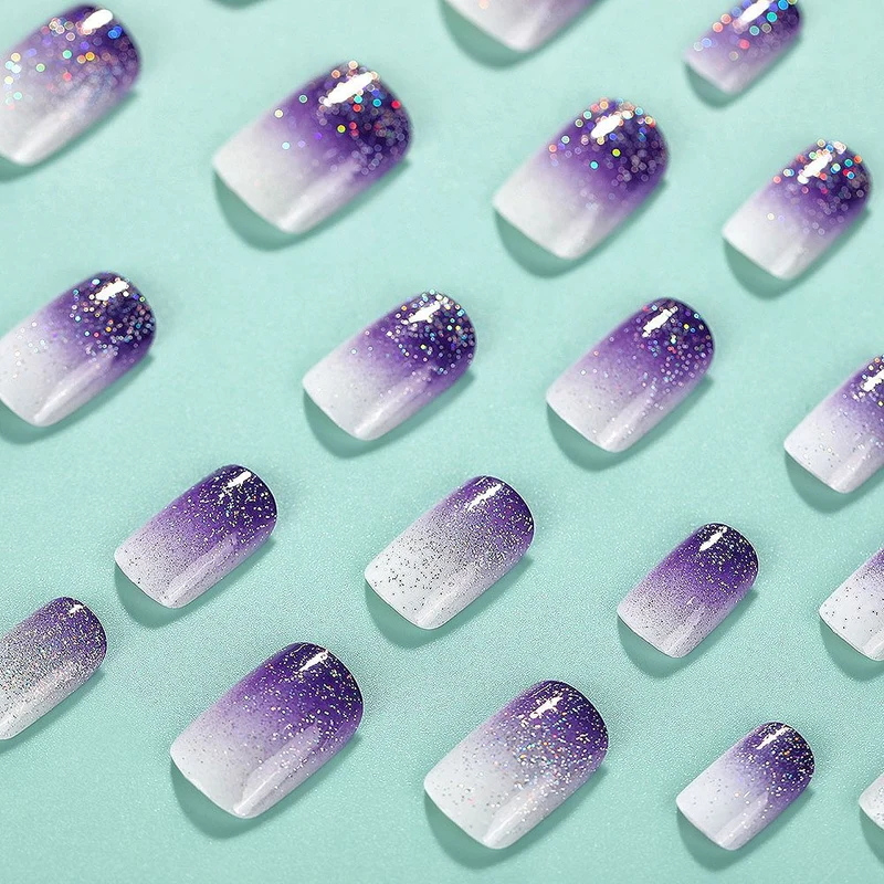 Ombre Glitter Press-On Nagelset Brehn