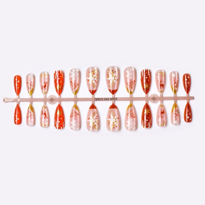 Festliches Urlaubs-Themen Press-On Nagelkunst Set Brehn