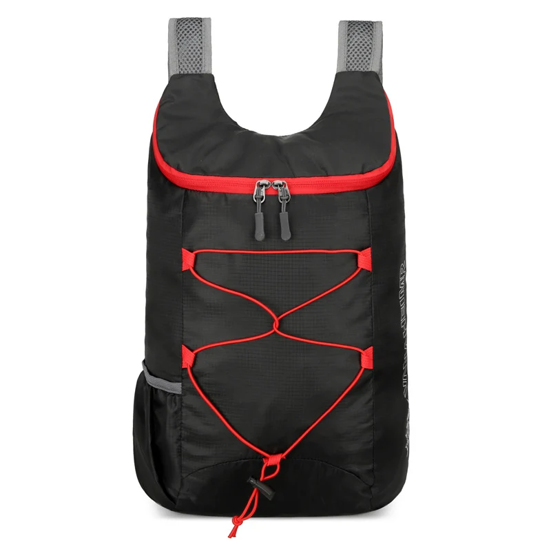 Faltbarer, leichter Damen-Tagesrucksack mit elastischem Front-Bungee und seitlichen Netztaschen Skanto