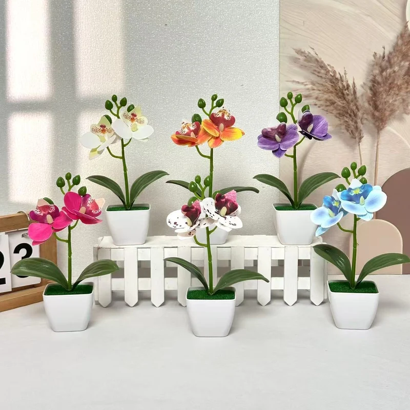 Lebensechte dekorative Orchideenpflanze für die Wohnkultur