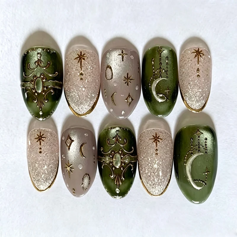 Himmlisches Design Press-On-Nägel Set