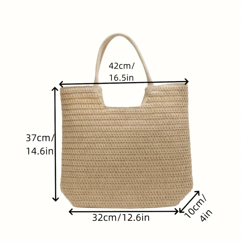 Handtasche aus natürlichem Flechtmaterial mit modernen Details Skanto