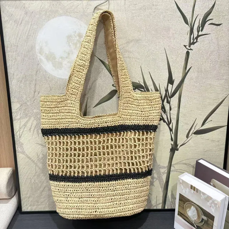 Handtasche aus gewebtem Naturmaterial mit eleganter Textur Skanto