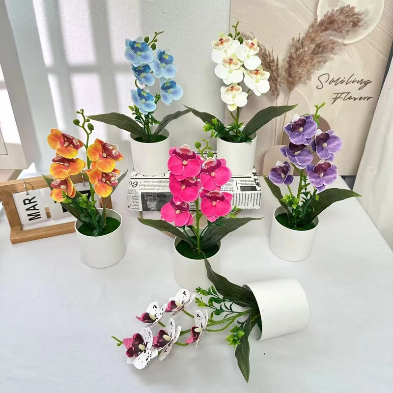 Künstliches Orchideenarrangement für die Wohnkultur-Dekoration