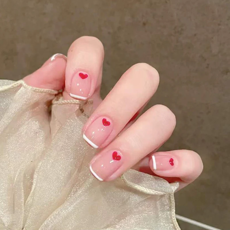 Herz-Prägung Press-On Nagelset Brehn