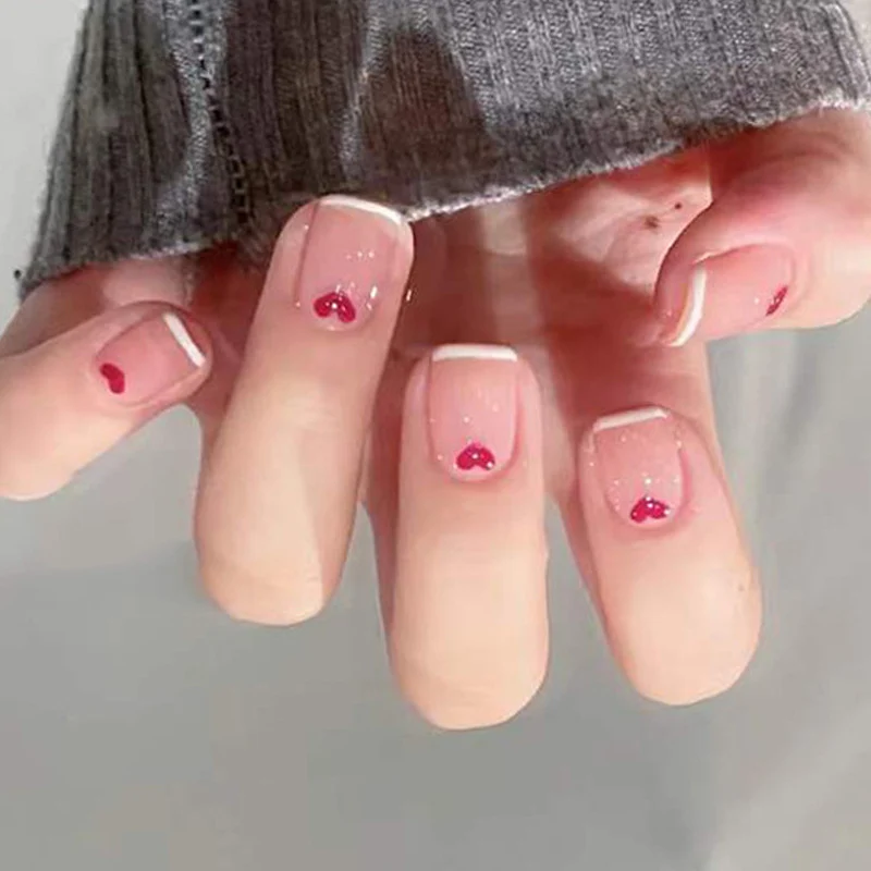 Herz-Prägung Press-On Nagelset Brehn