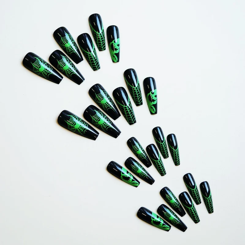 Halloween-Themen Stiletto Press-On Nail Art Brehn