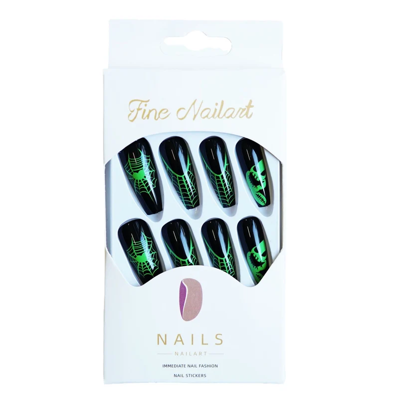 Halloween-Themen Stiletto Press-On Nail Art Brehn