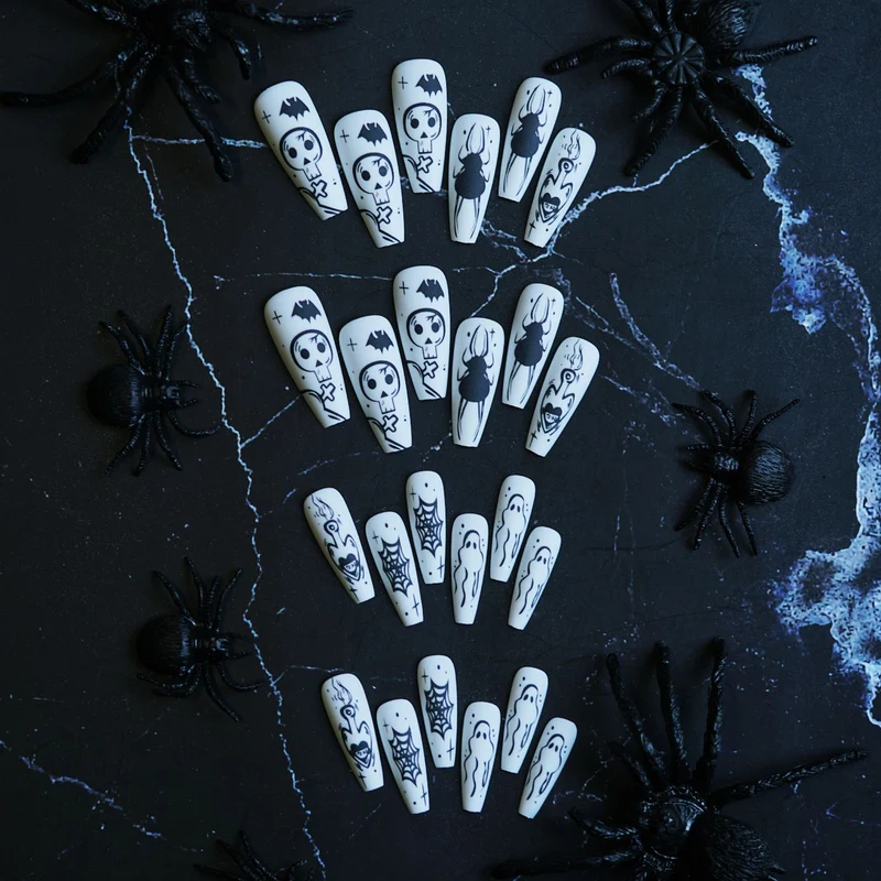 Halloween-Themen Press-On Nagelset Brehn