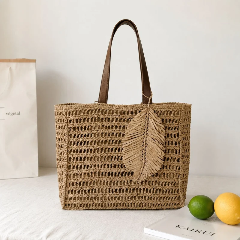 Handgefertigte Strandtasche aus Naturmaterialien Skanto