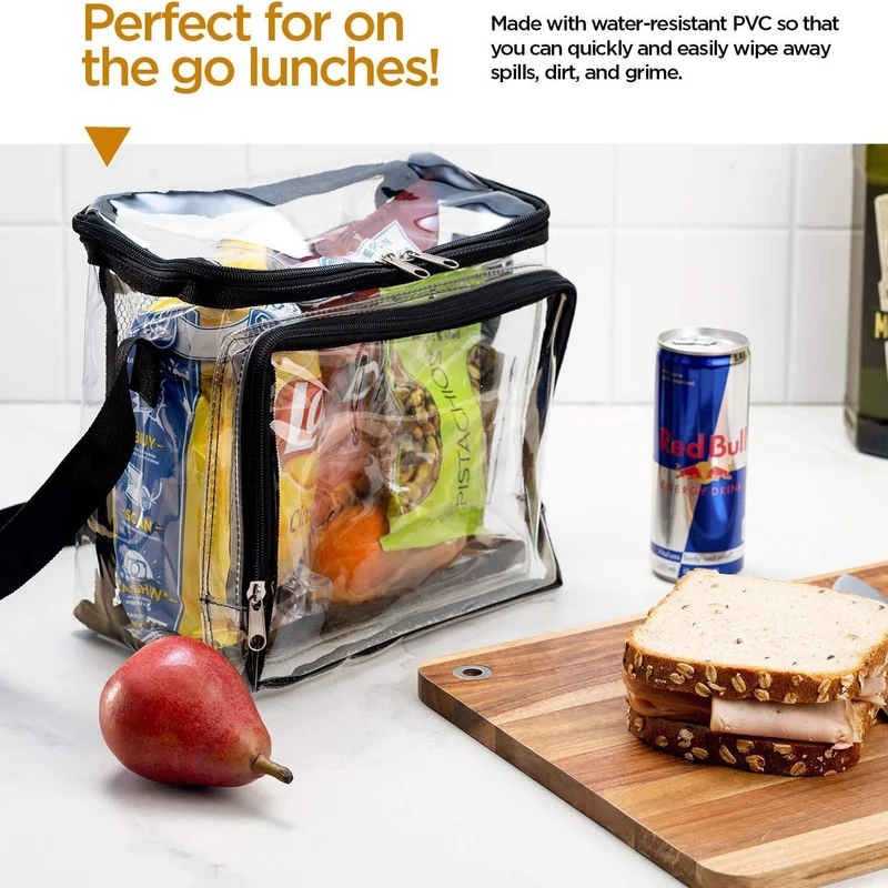 Transparente Transporttasche mit Netztaschen Skanto