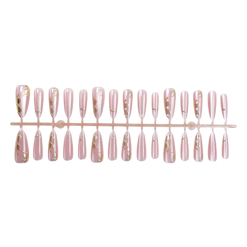 Elegante Glitter-getauchte Press-On Nagelkunst Set Brehn