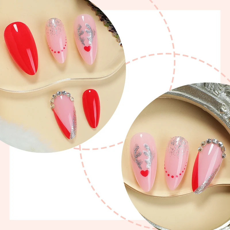Elegantes Glamouröses Press-On Nagelkunst Set Brehn