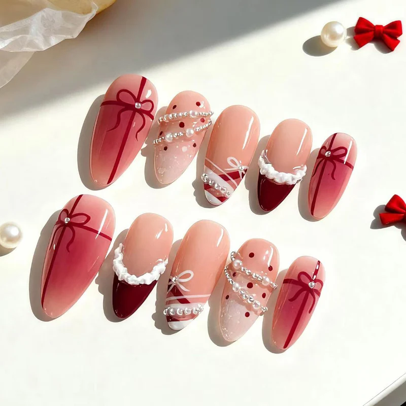 Elegante Geschenk-Themen Press-On Nagelkunst Brehn