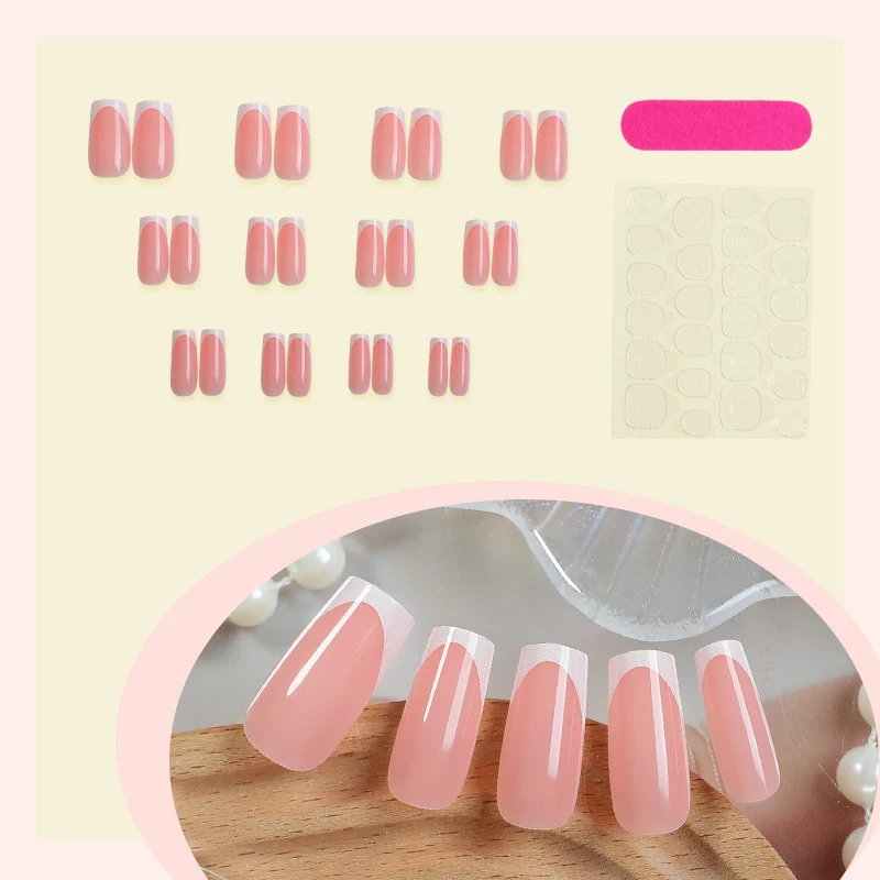 Elegantes French Tip Press-On Nagel Set Brehn