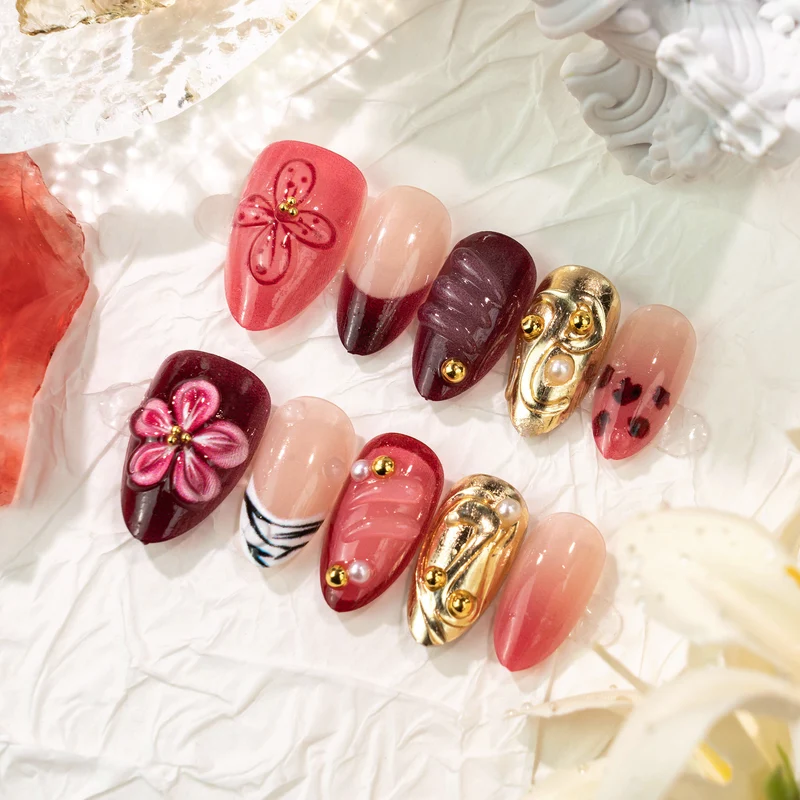 Künstlerisches Press-On-Nagelset 1790738713