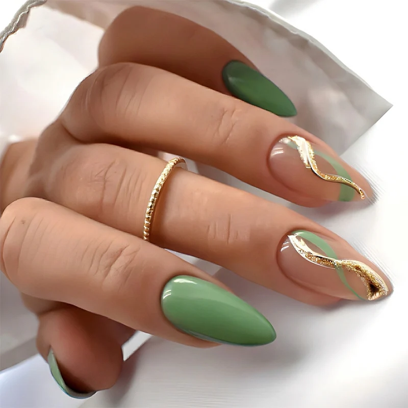 Eleganter Stiletto Press-On Nail Set Brehn