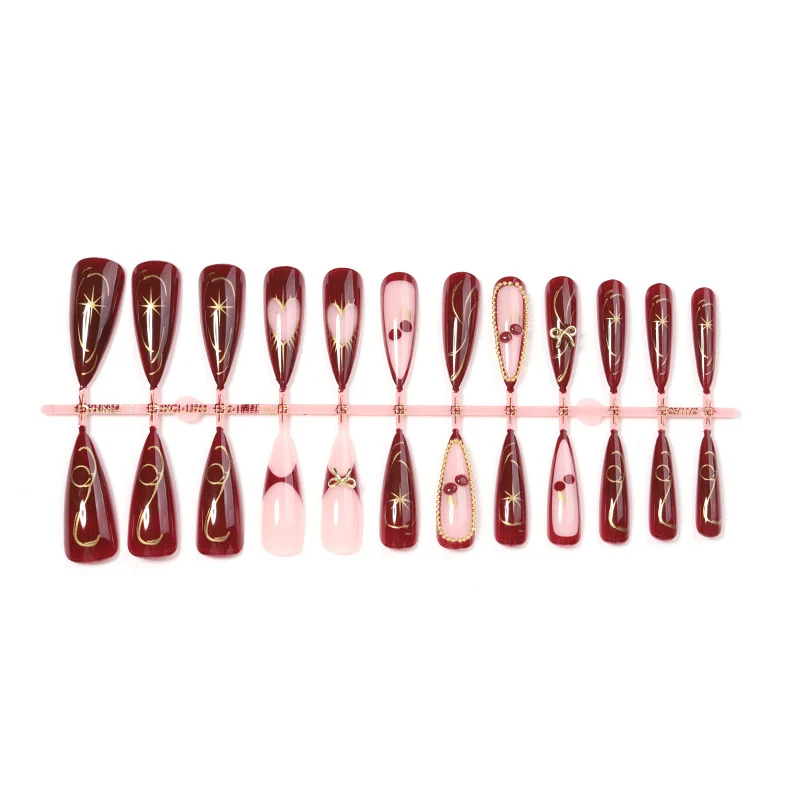 Eleganter Stiletto Press-On Nail Set Brehn