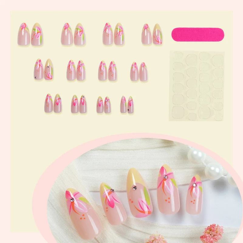 Elegantes Florales Nagelkunstset Brehn