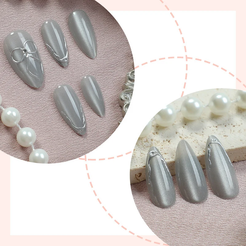 Elegante Stiletto Press-On Nagelkunst Brehn