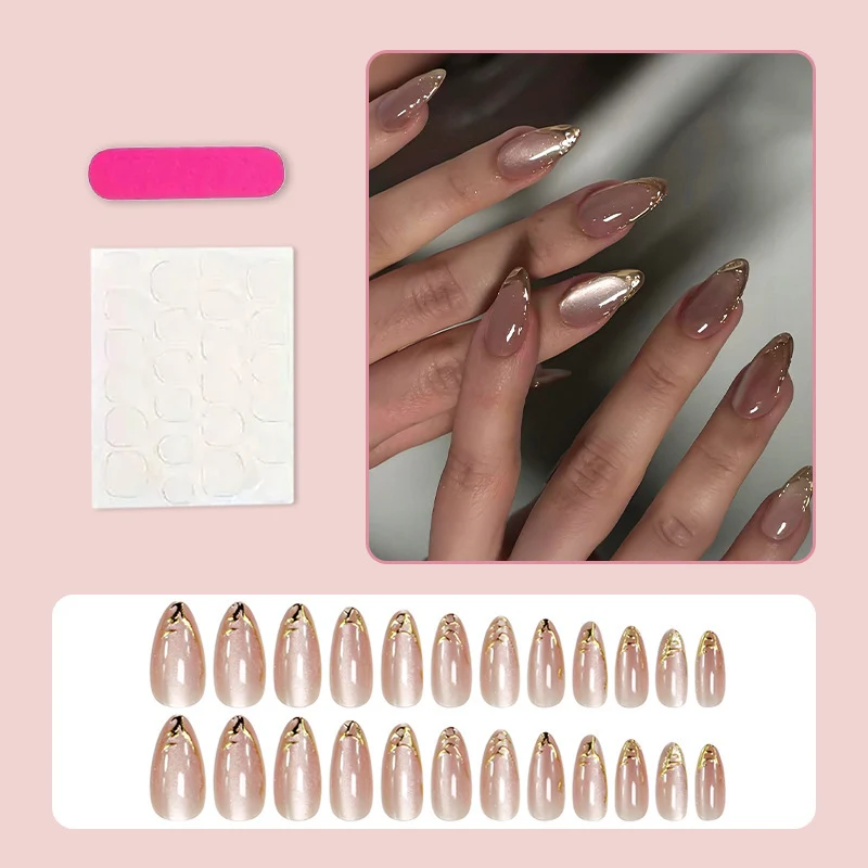 Elegante Stiletto Gel Press-On Nagelset Brehn
