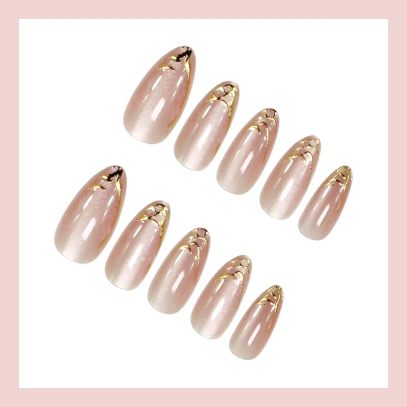Elegante Stiletto Gel Press-On Nagelset Brehn