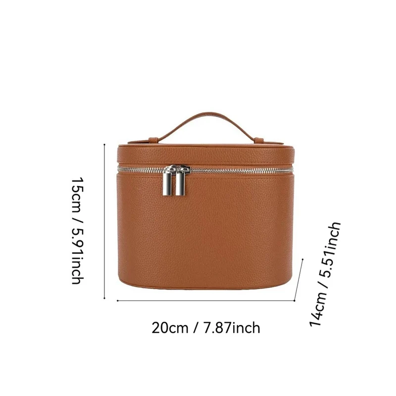 Kosmetiktasche mit praktischem Griff und doppeltem Reißverschluss Skanto