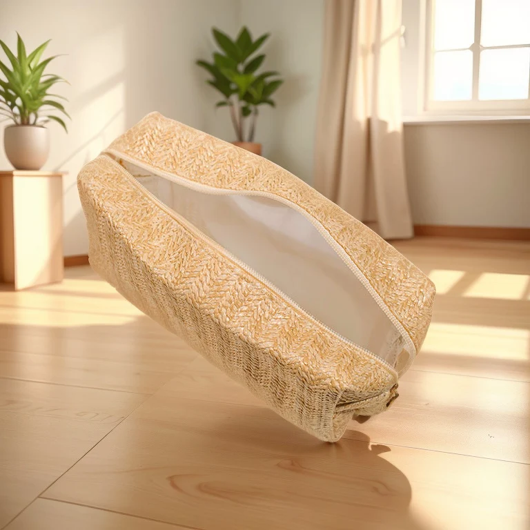 Kosmetiktasche aus natürlichem Bast mit elegantem Design Skanto