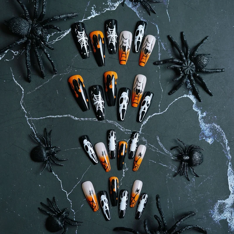 Halloween-Themen Künstlerische Press-On Nägel Brehn