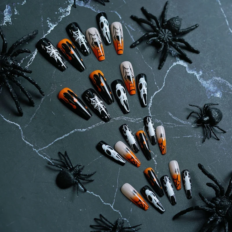 Halloween-Themen Künstlerische Press-On Nägel Brehn