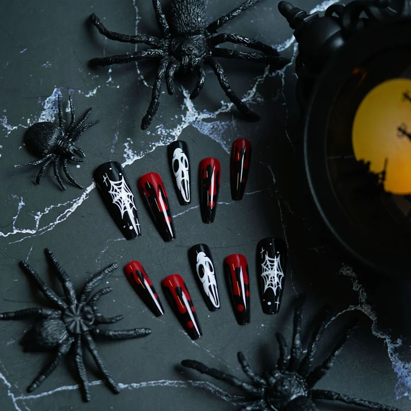 Gothic-Themen Press-On Nagelkunst Set Brehn
