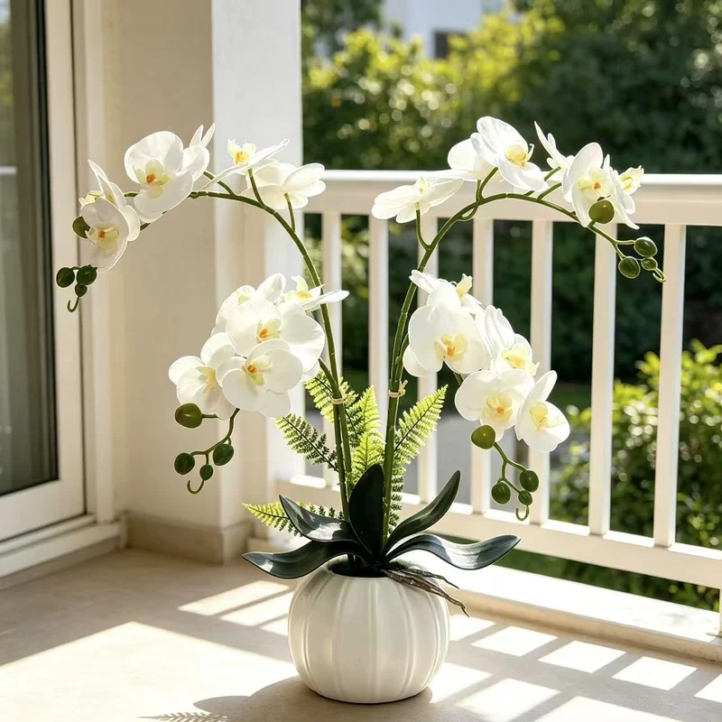 Elegante Künstliche Orchideenarrangement 1790480671 für Wohnkultur