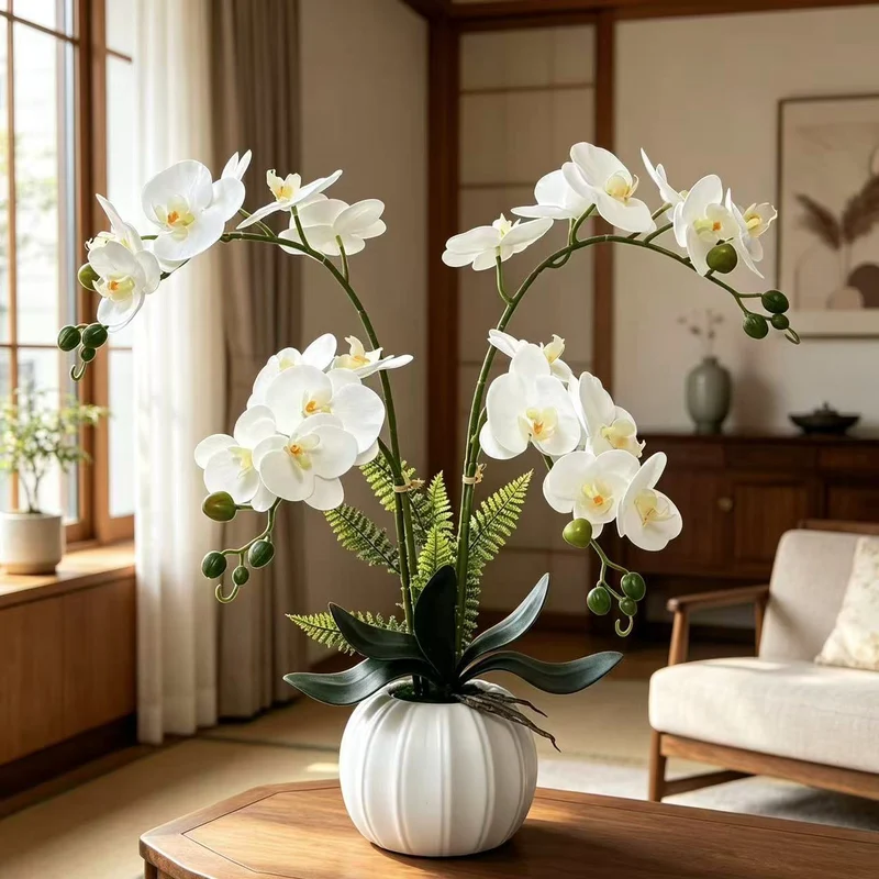Elegante Künstliche Orchideenarrangement 1790480671 für Wohnkultur