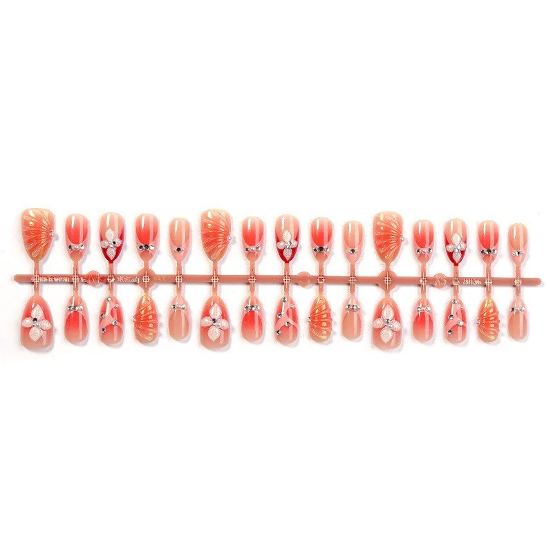 Elegantes florales Design Press-On-Nagelset Brehn