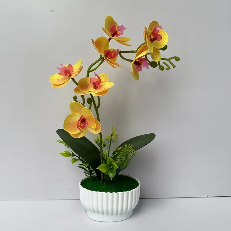 Elegante Faux-Orchideen-Anordnung für die Innendekoration