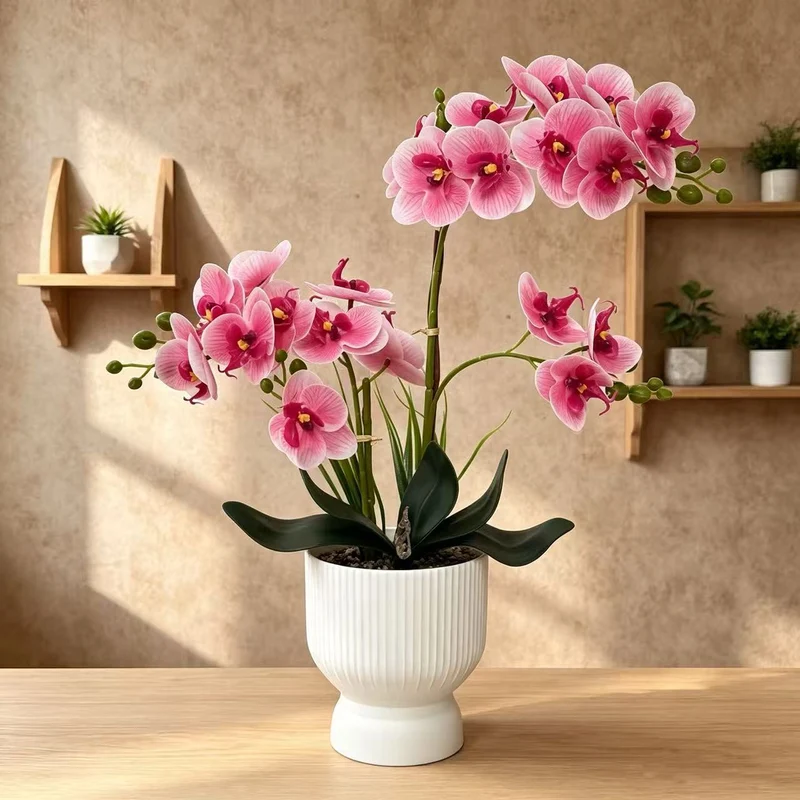 Elegante Künstliche Orchideen-Anordnung für dekorative Anzeige