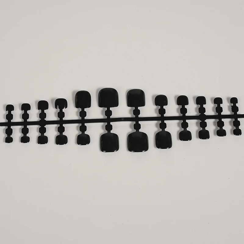 Glänzendes schwarzes Press-On-Nagelset Brehn