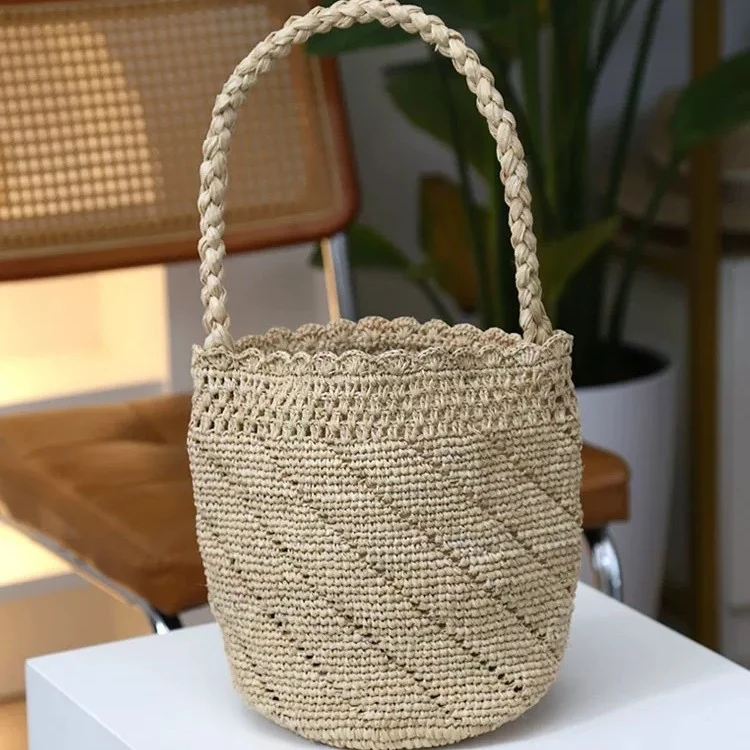 Handgefertigte Makramee-Tasche mit einzigartiger Textur Skanto