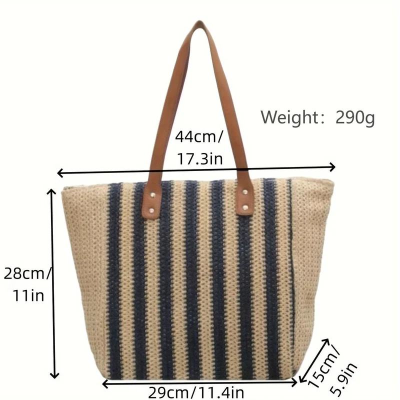 Geräumige Shopper-Tasche mit Lederakzenten Skanto
