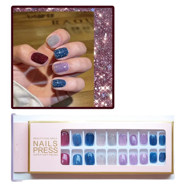 Glitzernde Press-On Nagel Kollektion Brehn