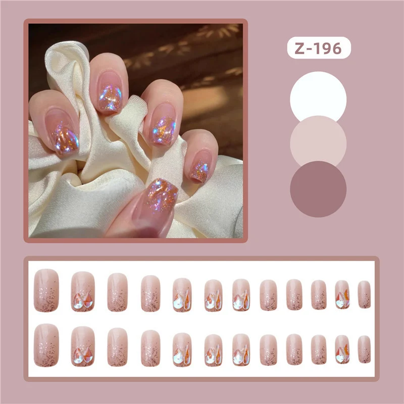 Glitzerndes Press-On Nagelkunst Set Brehn