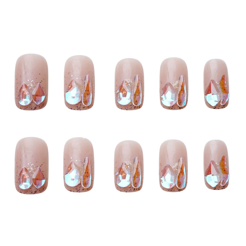 Glitzerndes Press-On Nagelkunst Set Brehn