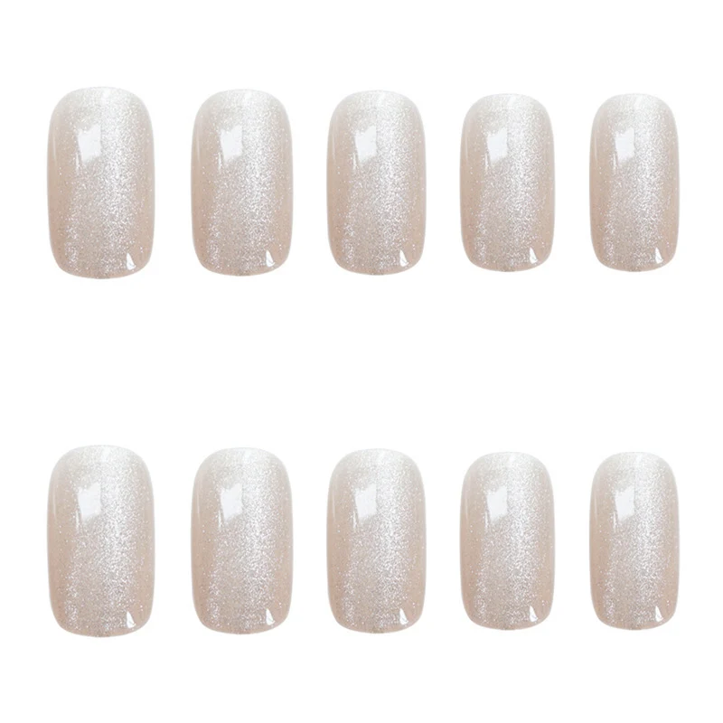 Glitzerndes Natürliches Finish Press-On Nagelset Brehn