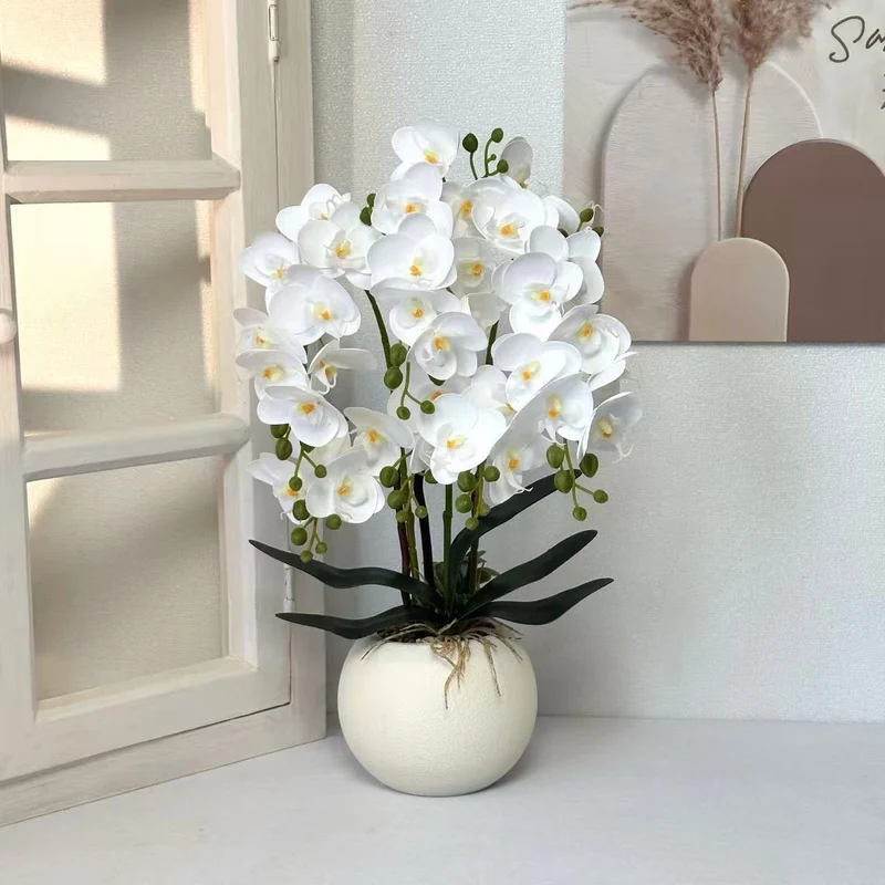 Elegante Künstliche Gelbe Orchideenarrangement für die Wohnkultur