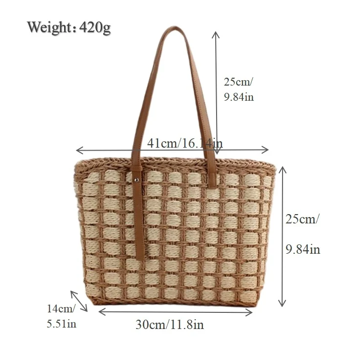 Geräumige Handtasche mit geflochtenem Design Skanto
