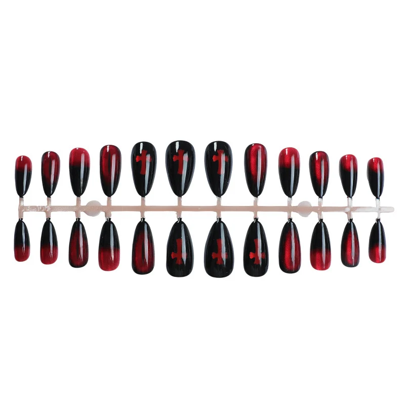 Edgy Gothic Press-On Nail Art Set Brehn