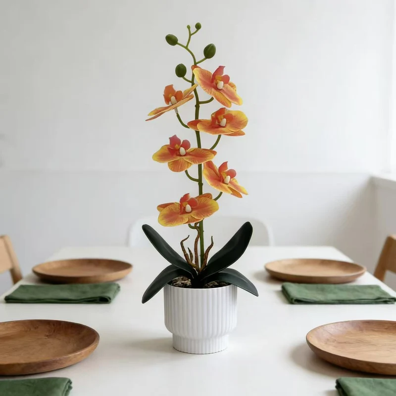 Elegante künstliche Orchideenpflanze zur Dekoration für zu Hause